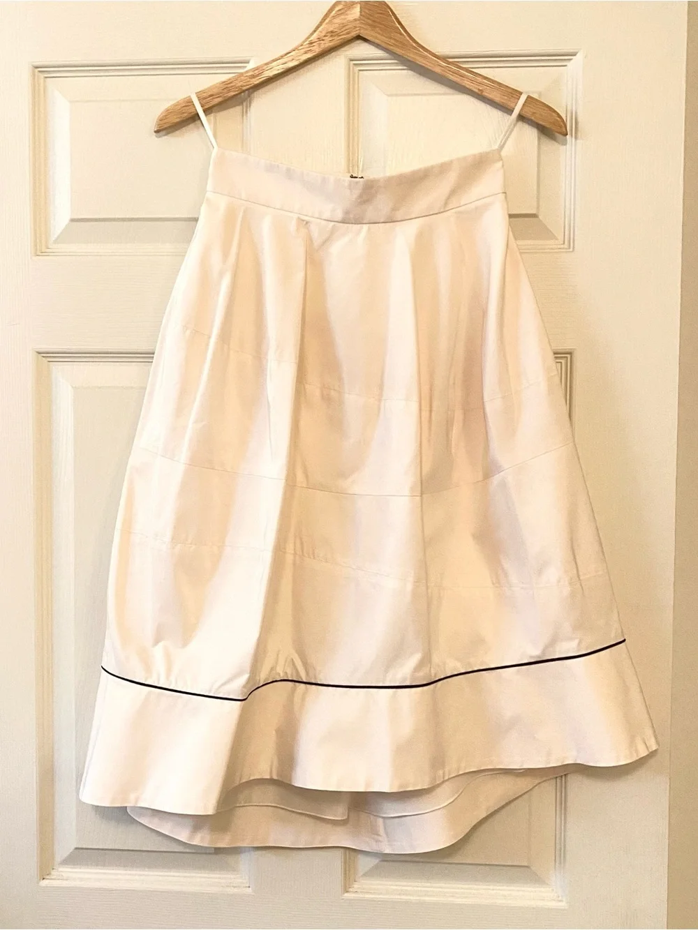 Vintage Yves Saint Laurent YSL 100% Silk Long Skirt Midi Cream White Chiffon XS - Picture 11 of 16